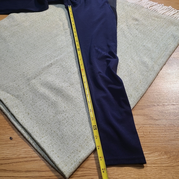 BH Jeans Beverly Hills Navy Blue Black Mesh Workout Active Legging size M - Picture 14 of 14